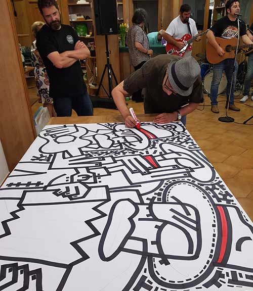 Exhibición de pintura  en directo. Cuba & Soria