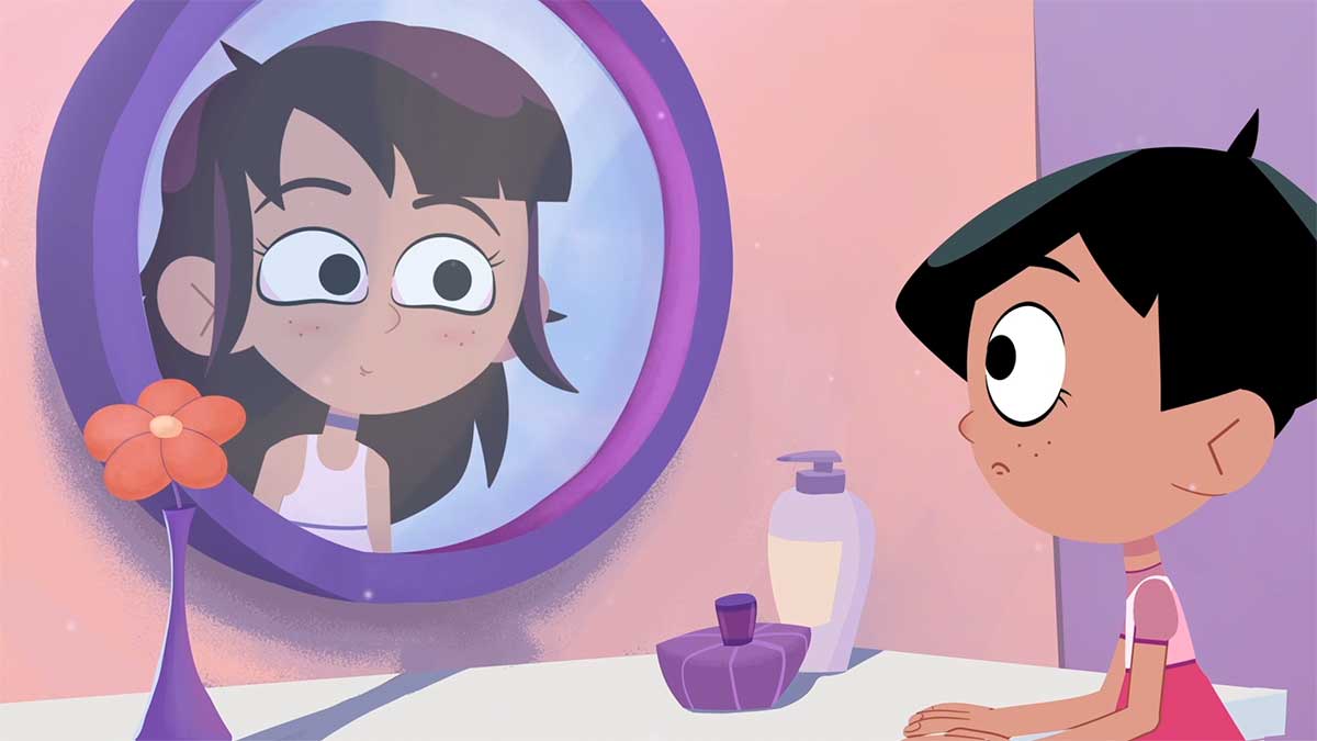 The girl behind the mirror