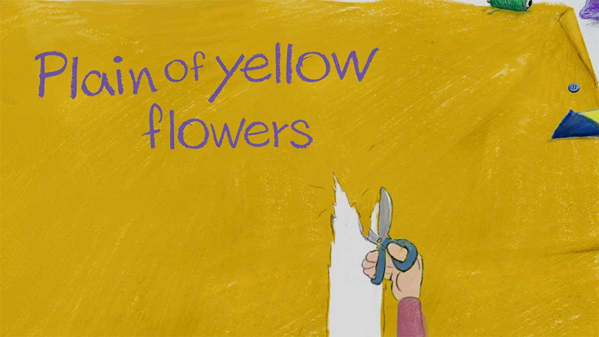 Plain of yellow flowers