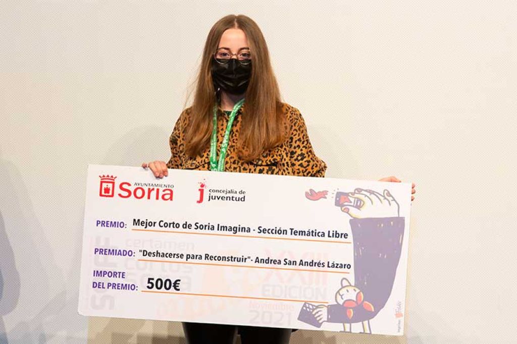 Andrea San Andrés Lázaro ganadora de la categoría Libre de Soria Imagina 2021. Fotografías María Ferrer