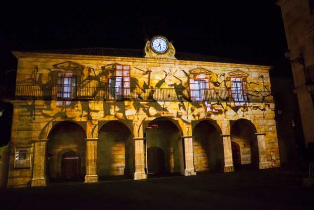 Soria mira a México. Video Mapping de Gabriel Vallecillo (Honduras). Fotografía Elena Gimeno Dones